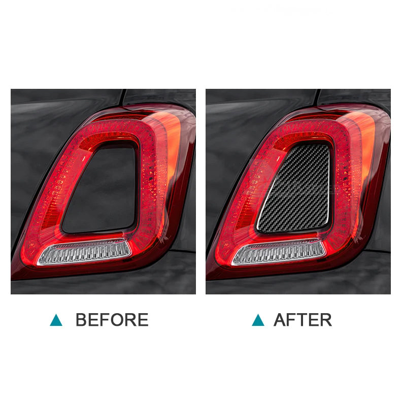 Real Carbon Fibre Tail Light Insert Sticker for Abarth 595 & Fiat 500