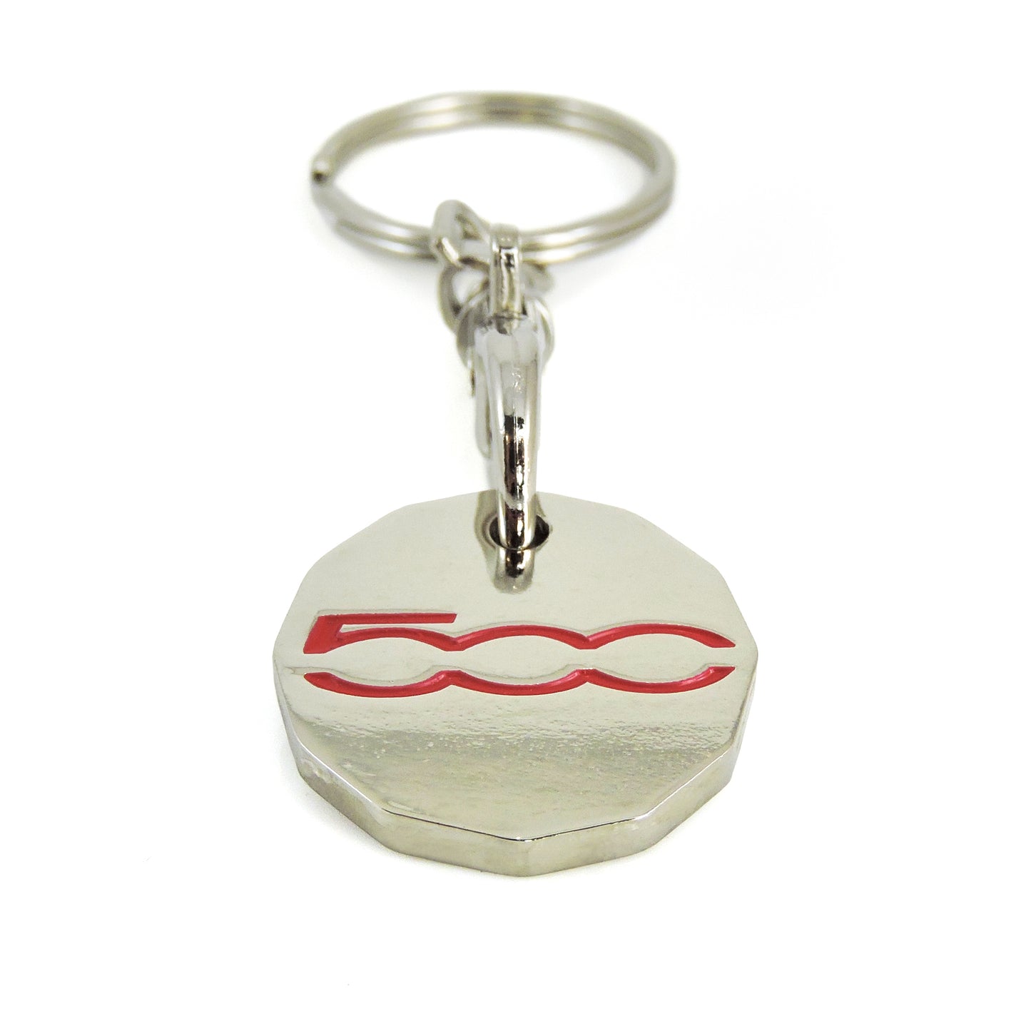 Fiat 500 Shopping Trolley Coin Keychain