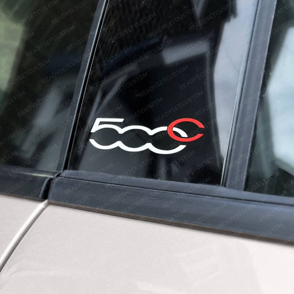 Fiat 500c Door Pillar Decals