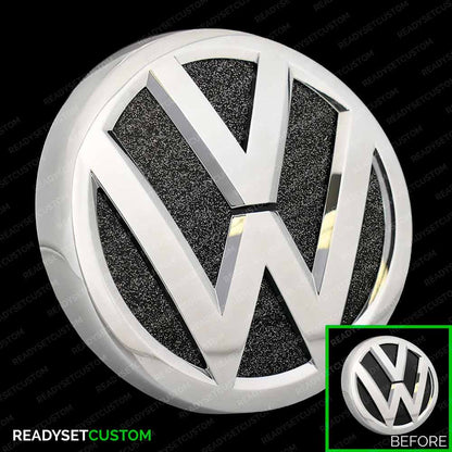 VW Badge Colour Change Inlay Stickers for Polo MK5 6C - Front & Rear