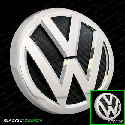 Rear VW Badge Colour Change Badge Inlay Sticker Decals for Polo MK5 6R