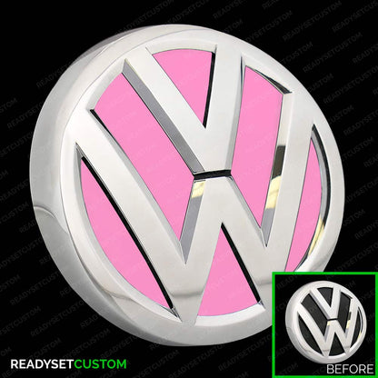 VW Badge Colour Change Inlay Stickers for Polo MK5 6C - Front & Rear