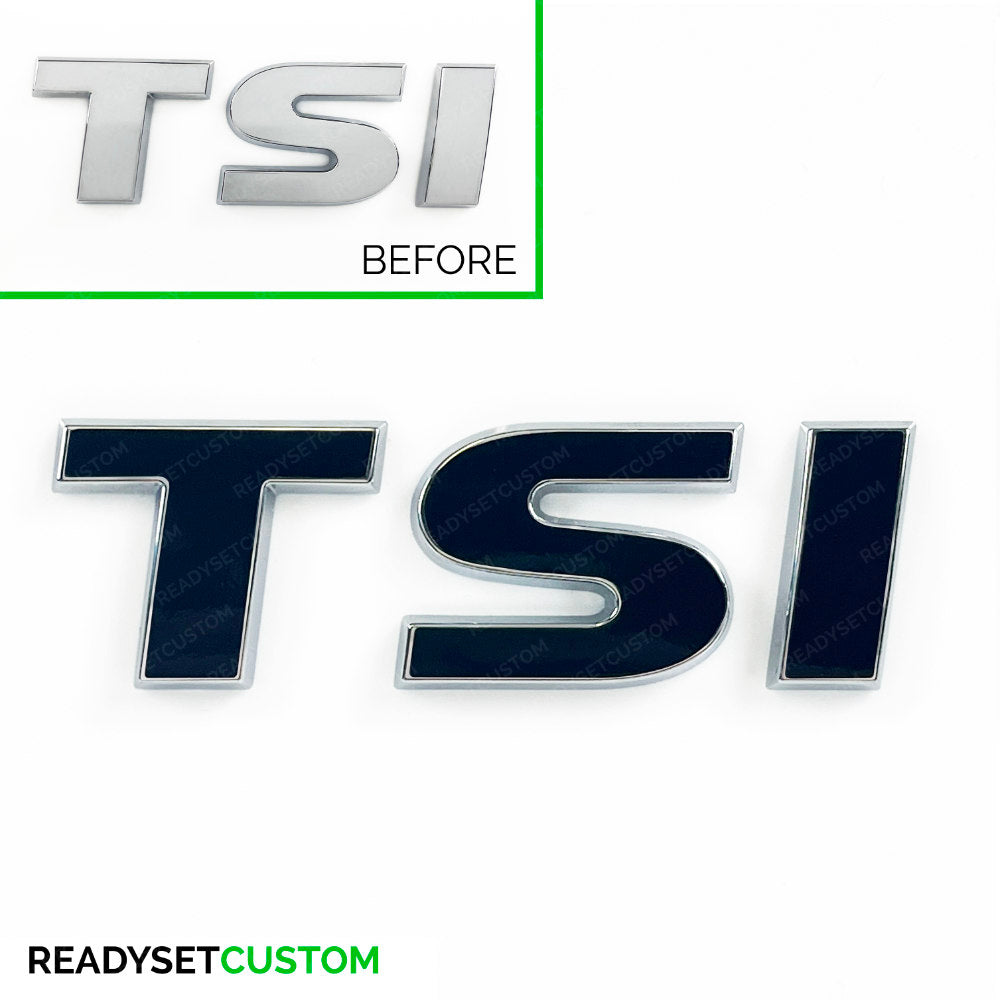 TSI Badge Colour Change Overlay Decal for VW Polo Mk5, 6c & 6r