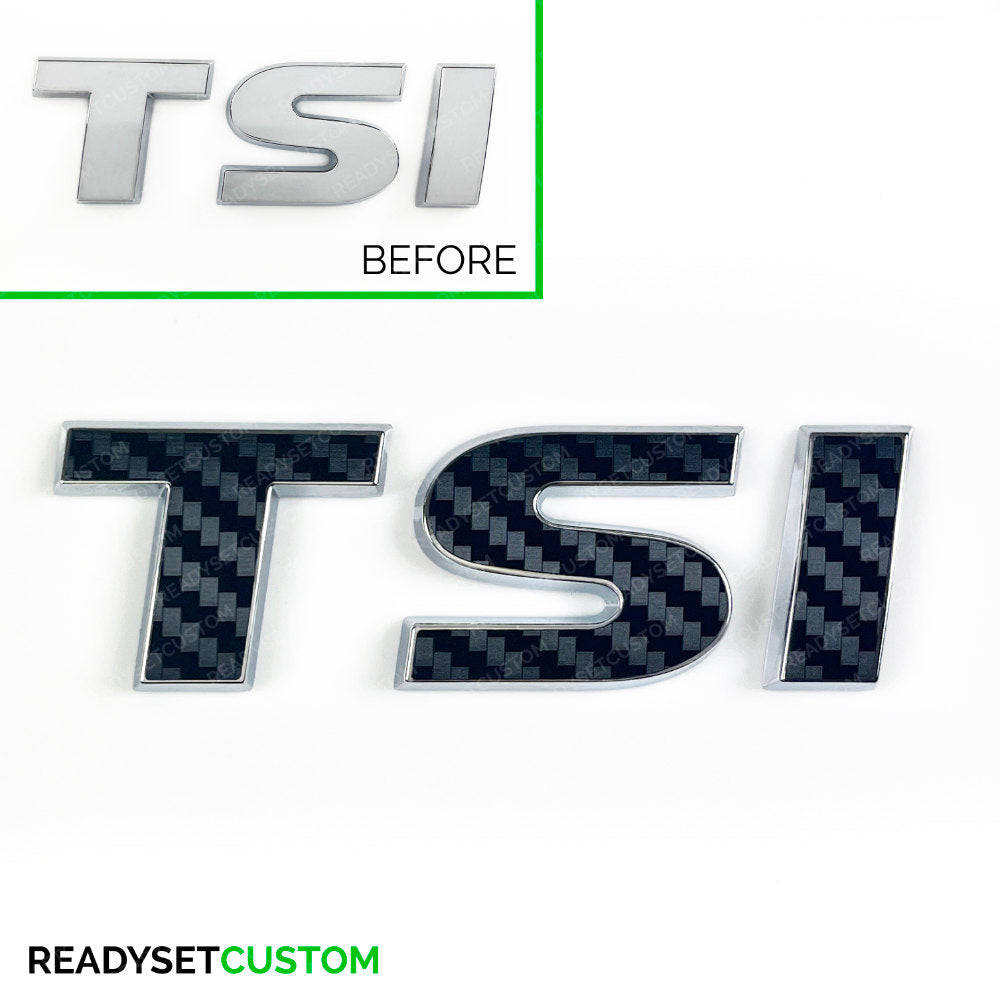 TSI Badge Colour Change Overlay Decal for VW Polo Mk5, 6c & 6r