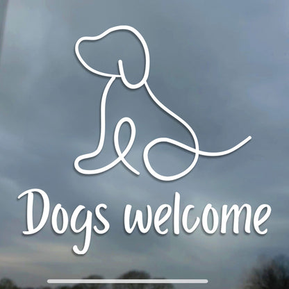 Dogs Welcome Sticker / Decal | Dog Friendly Pub, Shop, Cafe Window