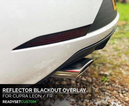 Rear Reflector Blackout Overlay Decals for Cupra Leon / FR