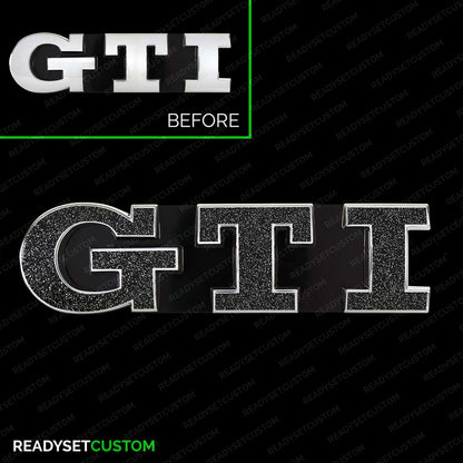 GTI Badge Colour Change Overlay Decals for VW GOLF Mk5 2004 - 2013, Mk6, POLO Mk4F