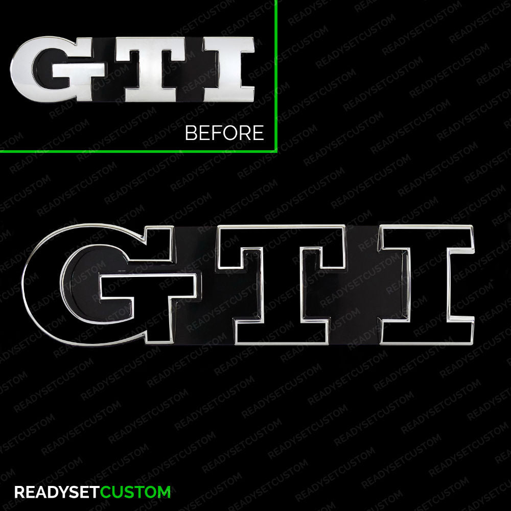 GTI Badge Colour Change Overlay Decals for VW GOLF Mk5 2004 - 2013, Mk6, POLO Mk4F