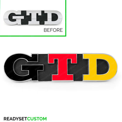 GTD Badge Colour Change Decals for VW Golf Mk 7 & 7.5