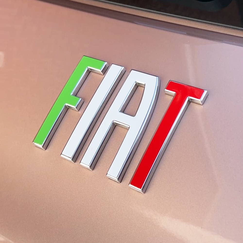 FIAT Colour Change Rear Badge Overlay Decal Sticker for Fiat 500e