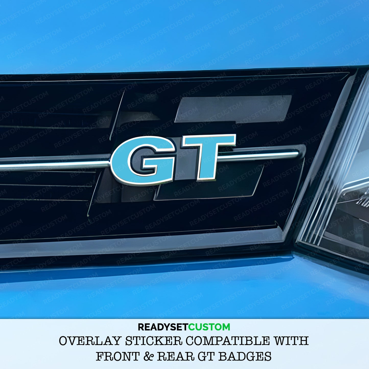 GT Sticker Overlay Compatible with POLO GT Front & Rear Badges