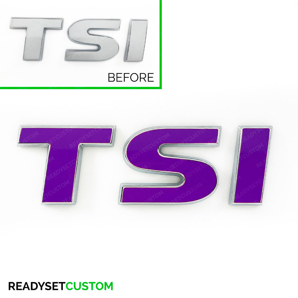 TSI Badge Colour Change Overlay Decal for VW Polo Mk5, 6c & 6r