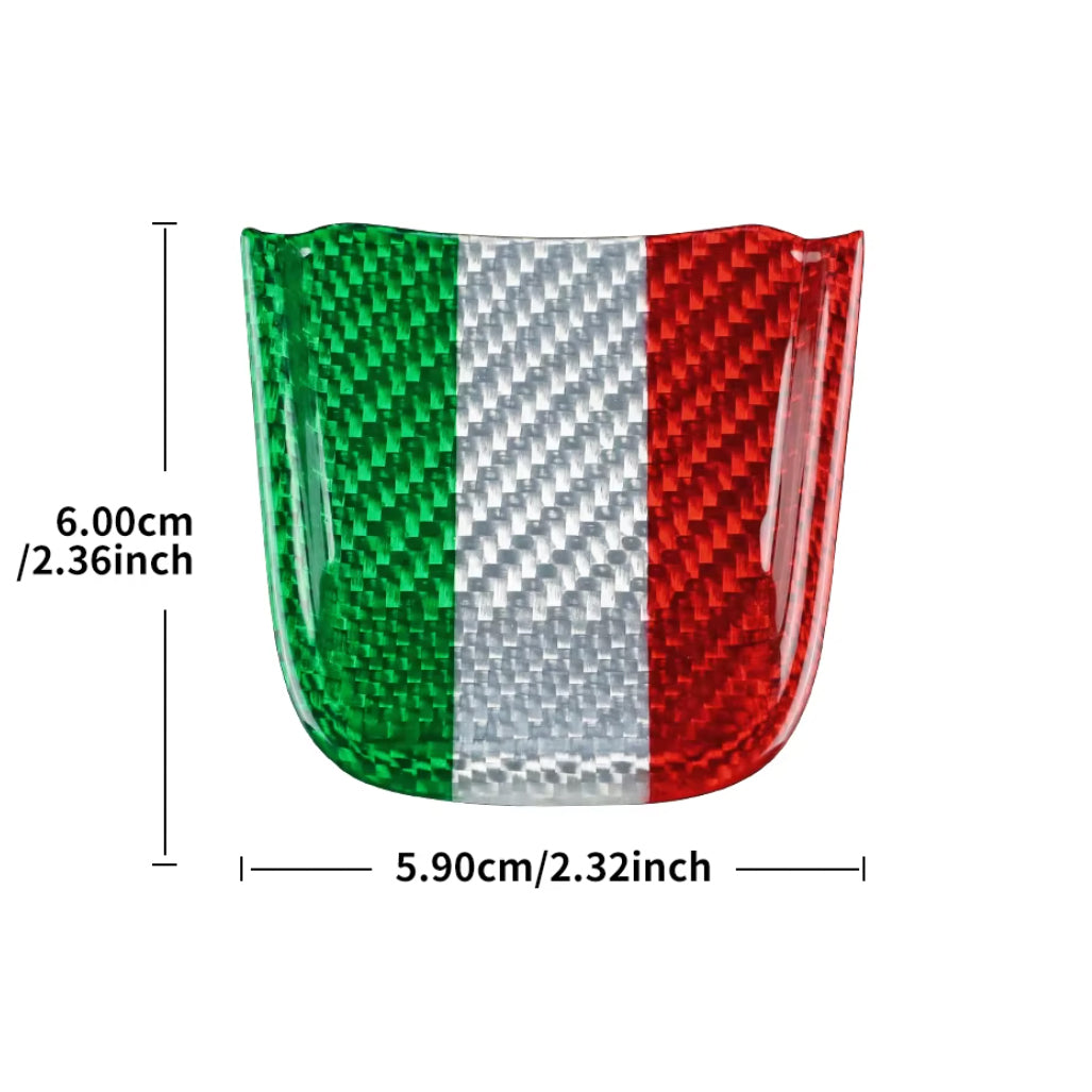 Fiat 500 & Abarth Carbon Fibre Italian Flag Steering Wheel Insert