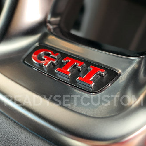 VW UP GTI Steering Wheel Colour Change Decal / Sticker Overlay