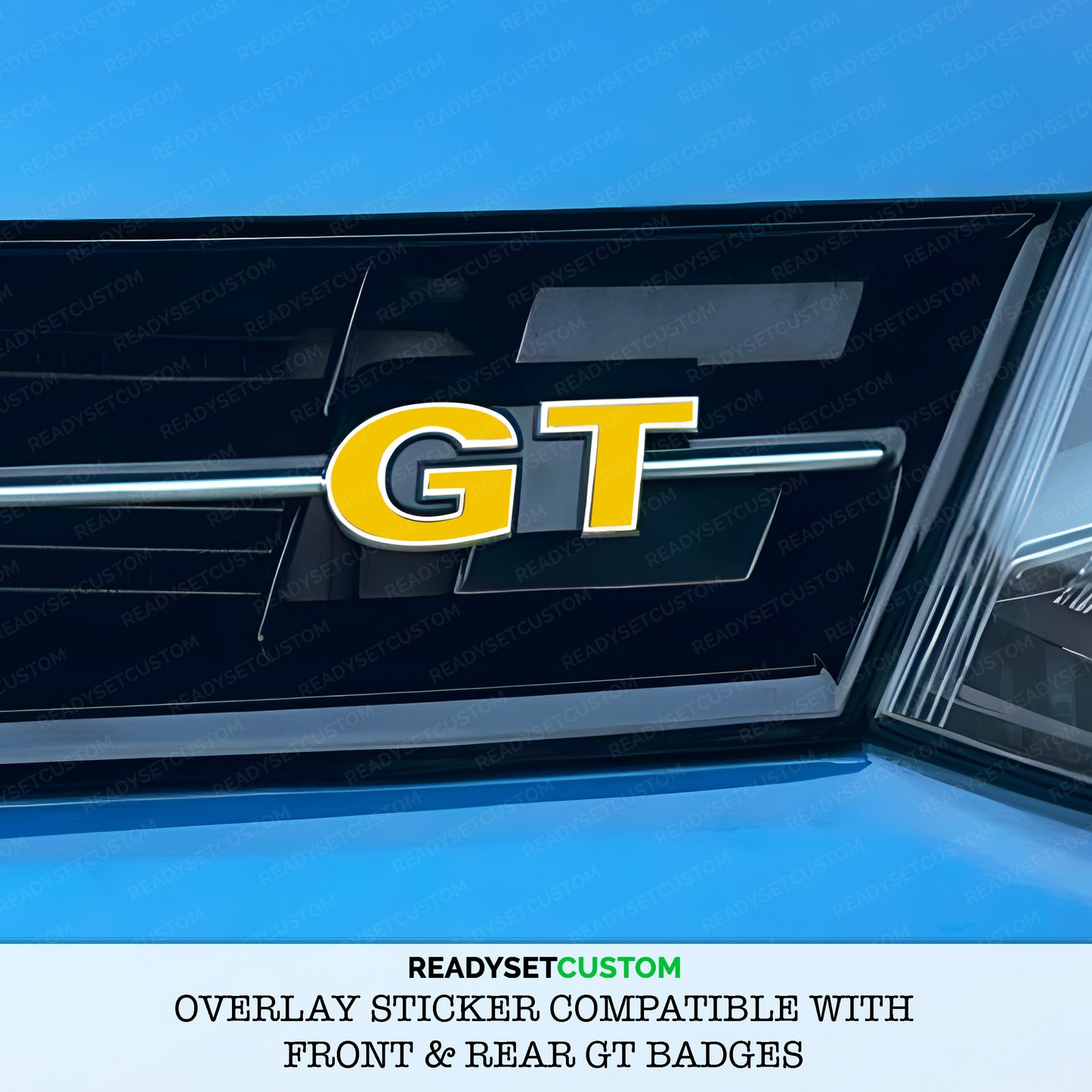 GT Sticker Overlay Compatible with POLO GT Front & Rear Badges