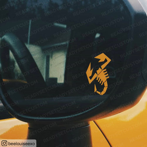 6x Abarth Scorpion Decals / Stickers | Interior, Exterior, Wing Mirror