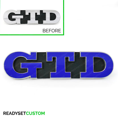 GTD Badge Colour Change Decals for VW Golf Mk 7 & 7.5