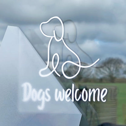 Dogs Welcome Sticker / Decal | Dog Friendly Pub, Shop, Cafe Window