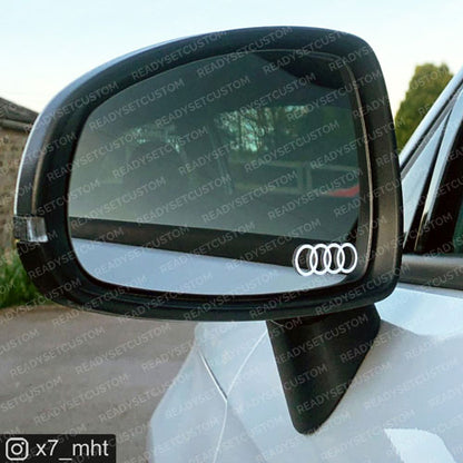 6x Small Audi Logo Stickers Decals | Mirror, Interior & Exterior